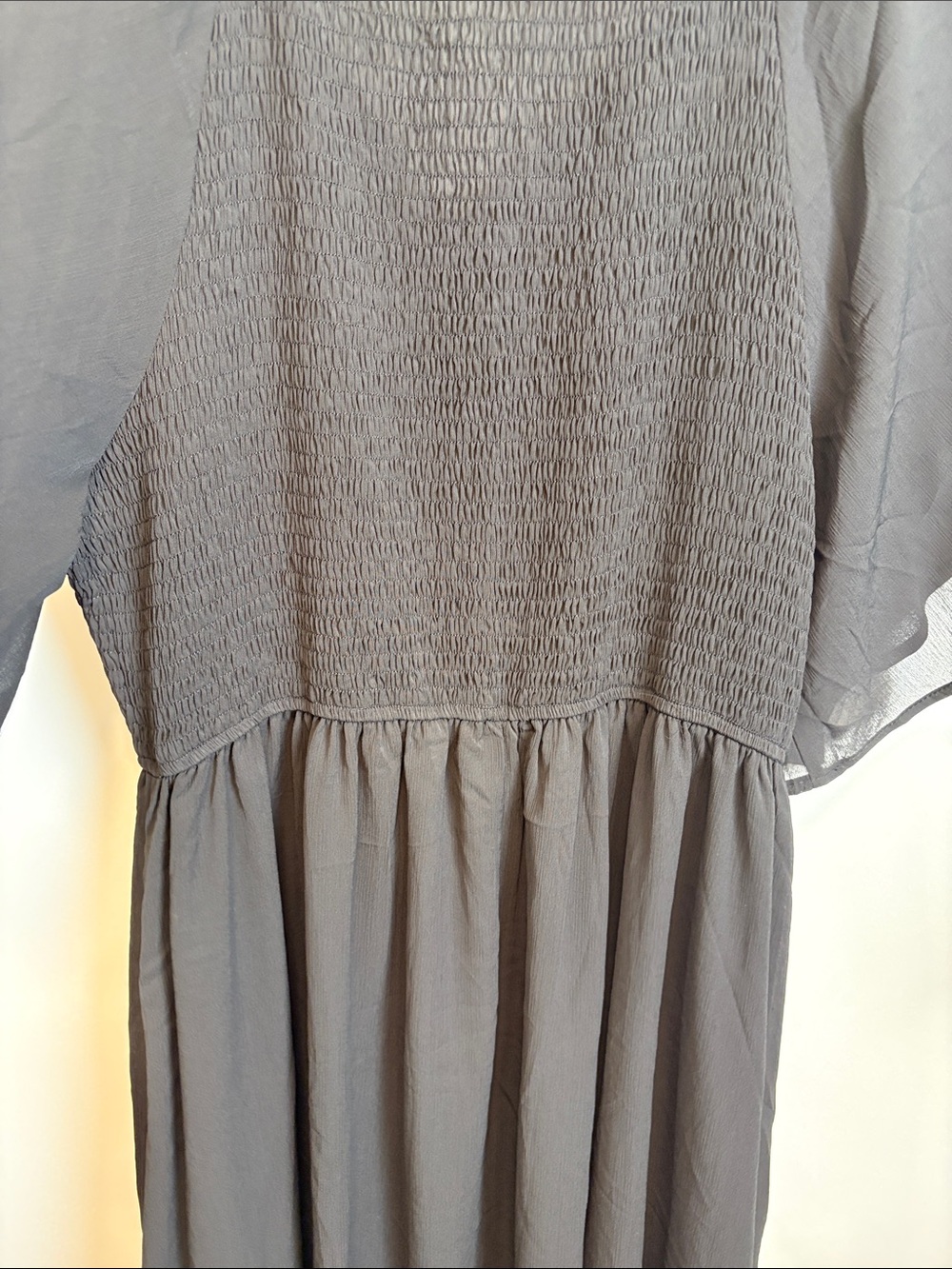 Source Unknown Black Maxi Dress with Flutter Sleeves - Picture 9 of 12